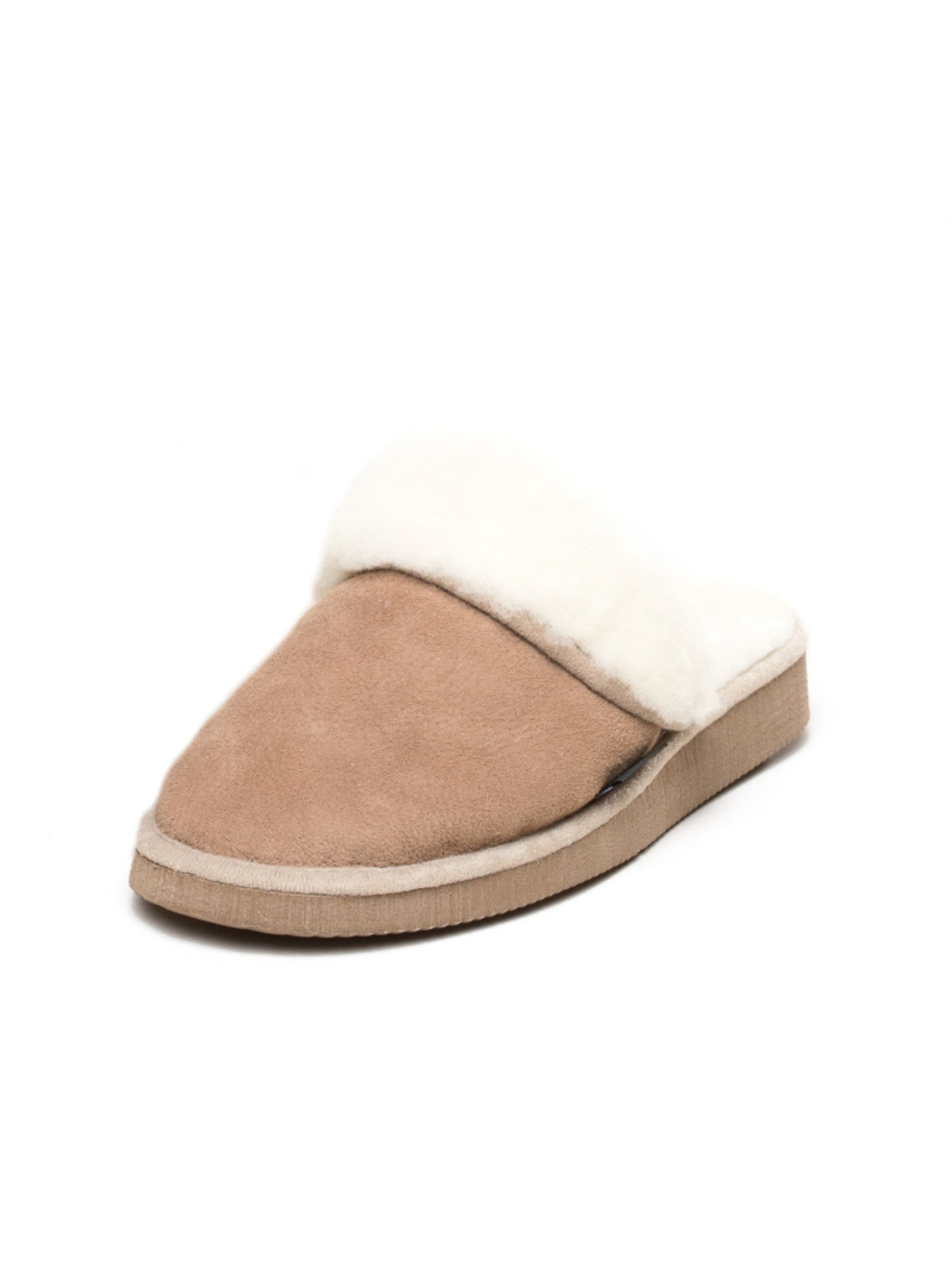 kitz-pichler Slippers 'Lammfellhausschuhe Pala' in Brown: front