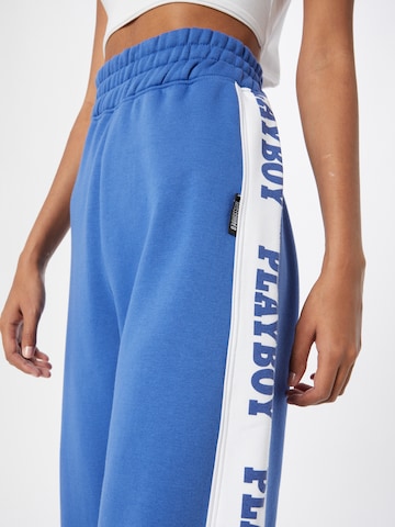 Wide Leg Pantalon 'PLAYBOY' Missguided en bleu