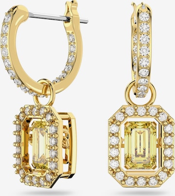 Boucles d'oreilles Swarovski en or : devant