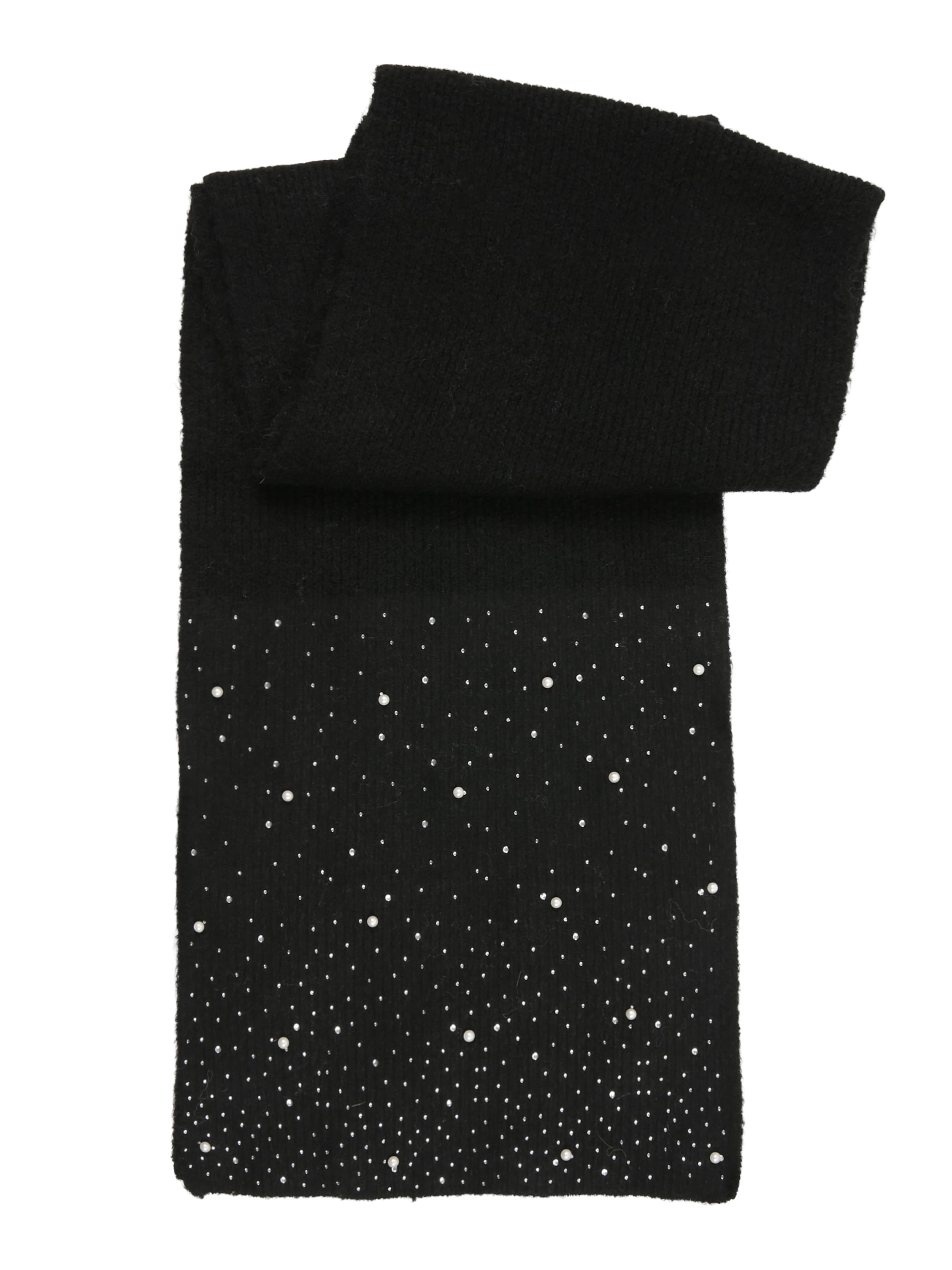 MYLAVIE by Sarah Harrison Scarf 'Knitted scarf with glitter' in Black / White, Item view