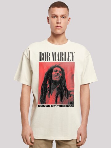 T-Shirt 'Bob Marley Songs Of Freedom Reggae Music' F4NT4STIC en beige : devant