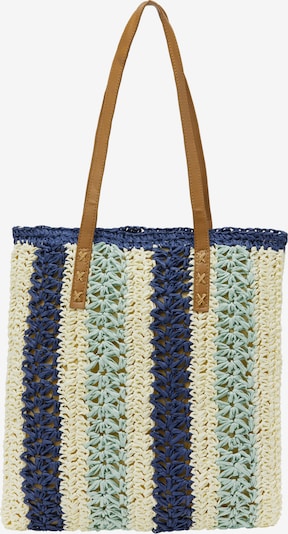 IZIA "Shopper" tipa soma, krāsa - nebalināts / jūraszils / pasteļzils / karameļkrāsas, Preces skats