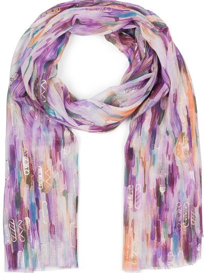styleBREAKER Schal 'Leichter Schal mit Streifen Farbverlauf Metallic' in One Size in lila, Produktansicht
