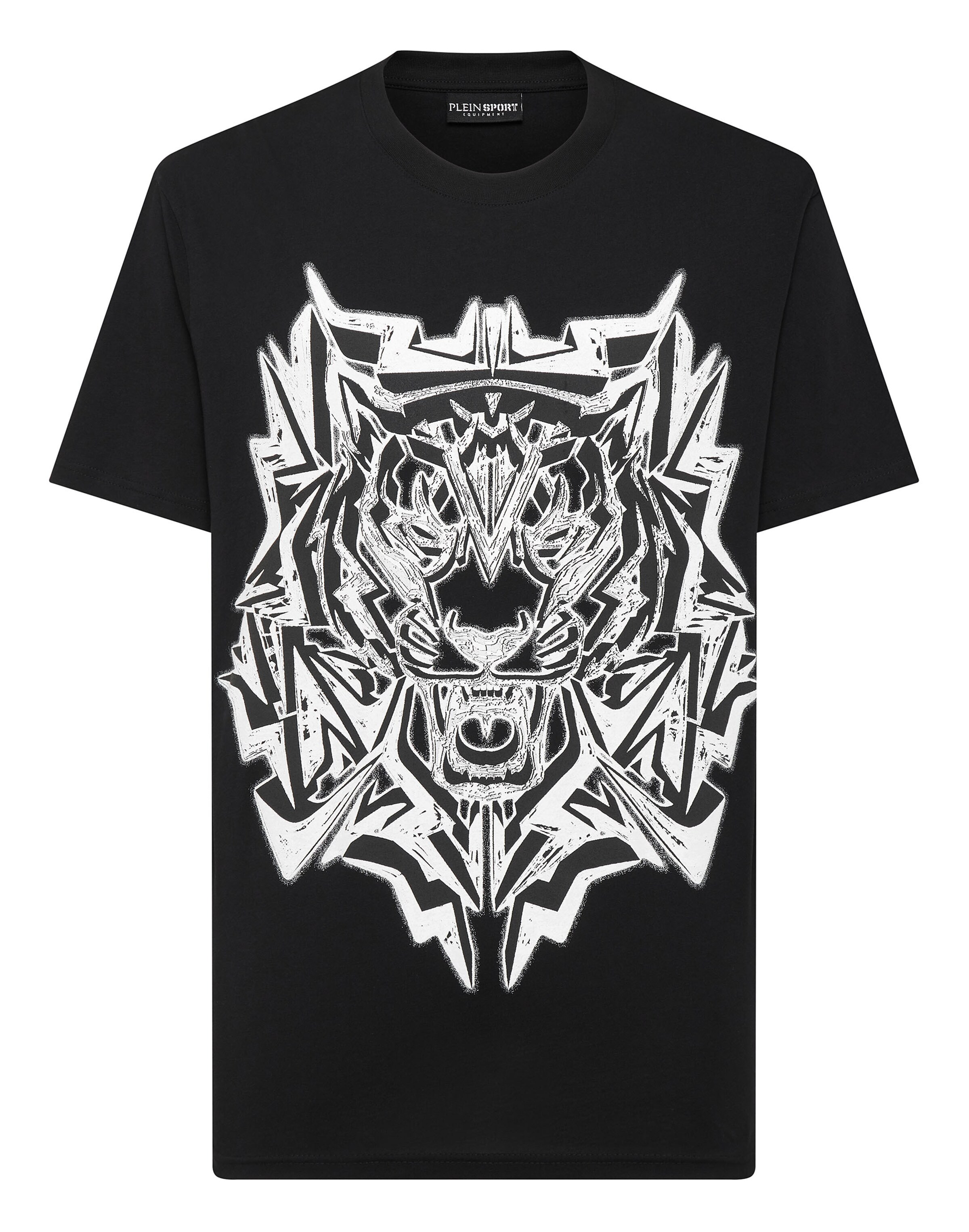 Plein Sport Shirt 'Thunder Tiger' in Black: front