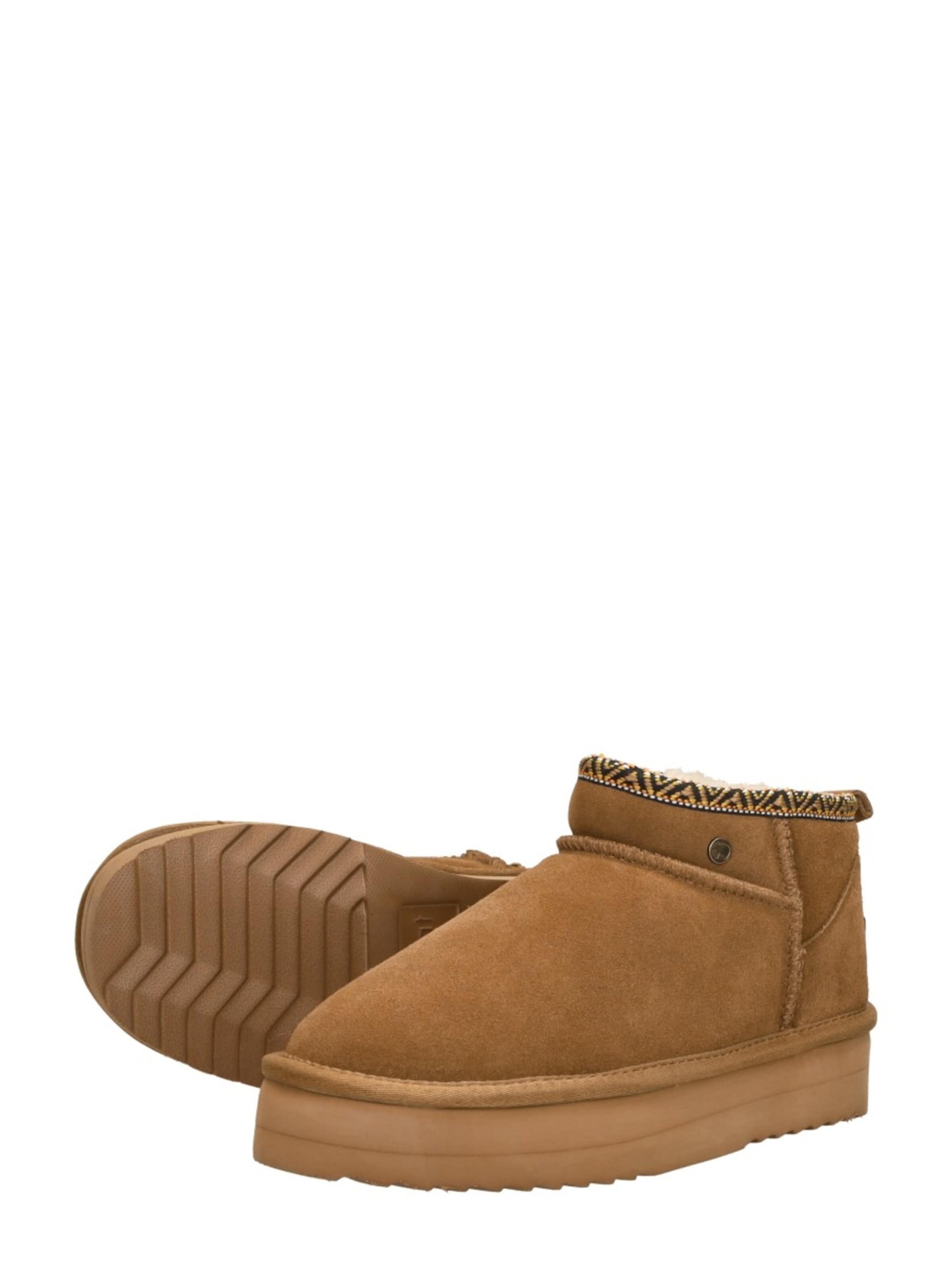 Warmbat Boots 'Durack Plateau Tape'‌ in Braun