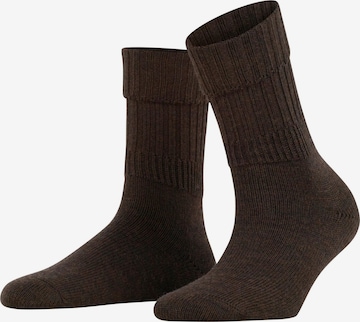 FALKE Socken 'Striggings Rib' in Braun: Vorderseite