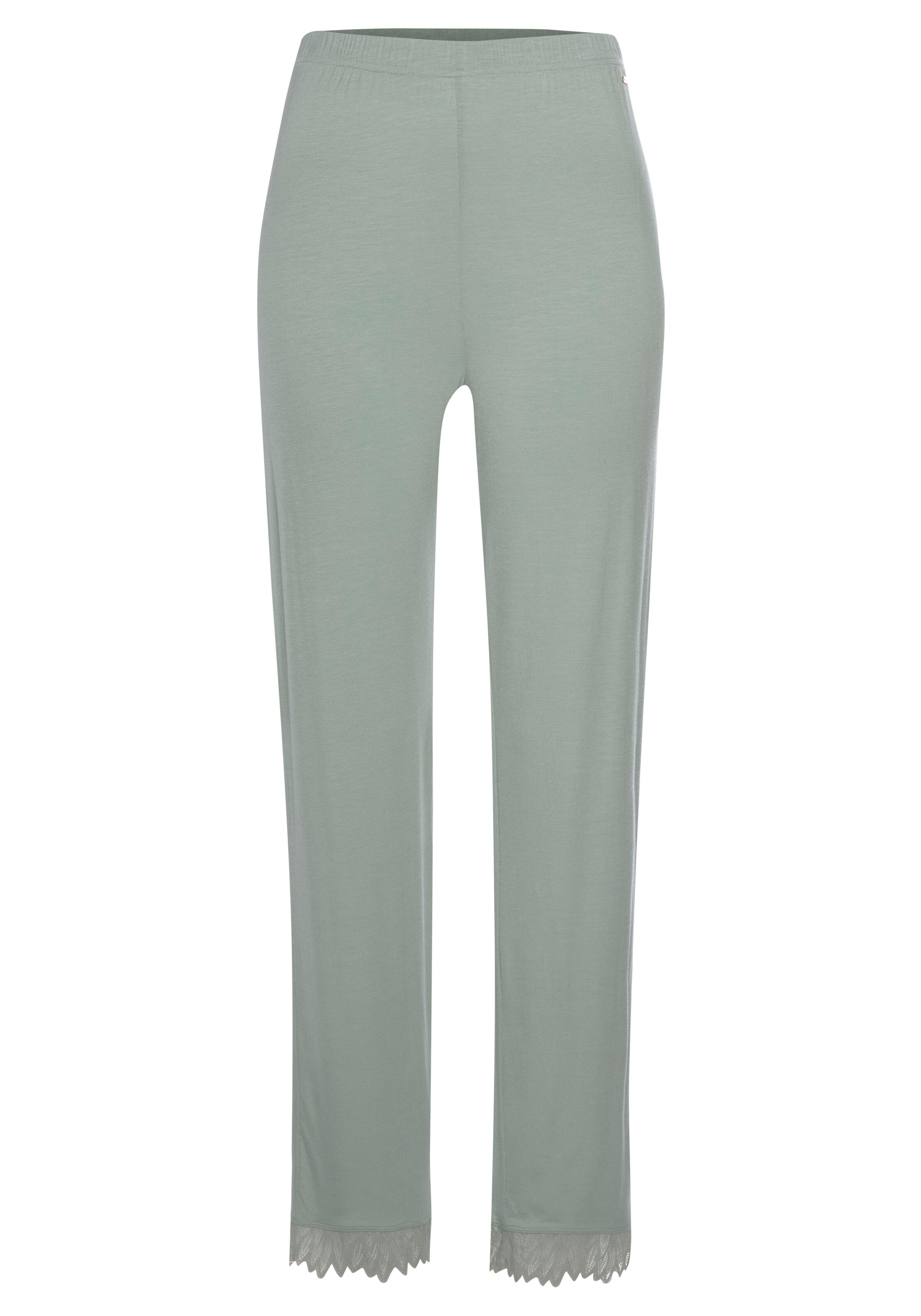 LASCANA Pyjamahose in Grün: Vorderseite