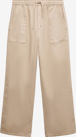 Wide Leg Pantalon 'SUKI' MANGO en beige : devant