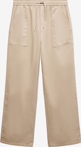 MANGO Szeroka nogawka Spodnie 'SUKI' w kolorze beżowy: przód