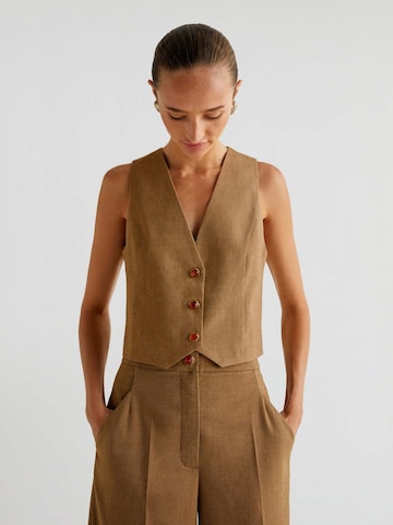 Scalpers Suit vest 'Caramel' in Beige: front