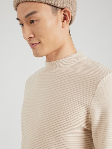 SELECTED HOMME Pulover 'SLHTION' | bež barva