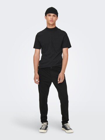 Only & Sons Regular Chino Pants 'Markus' in Black