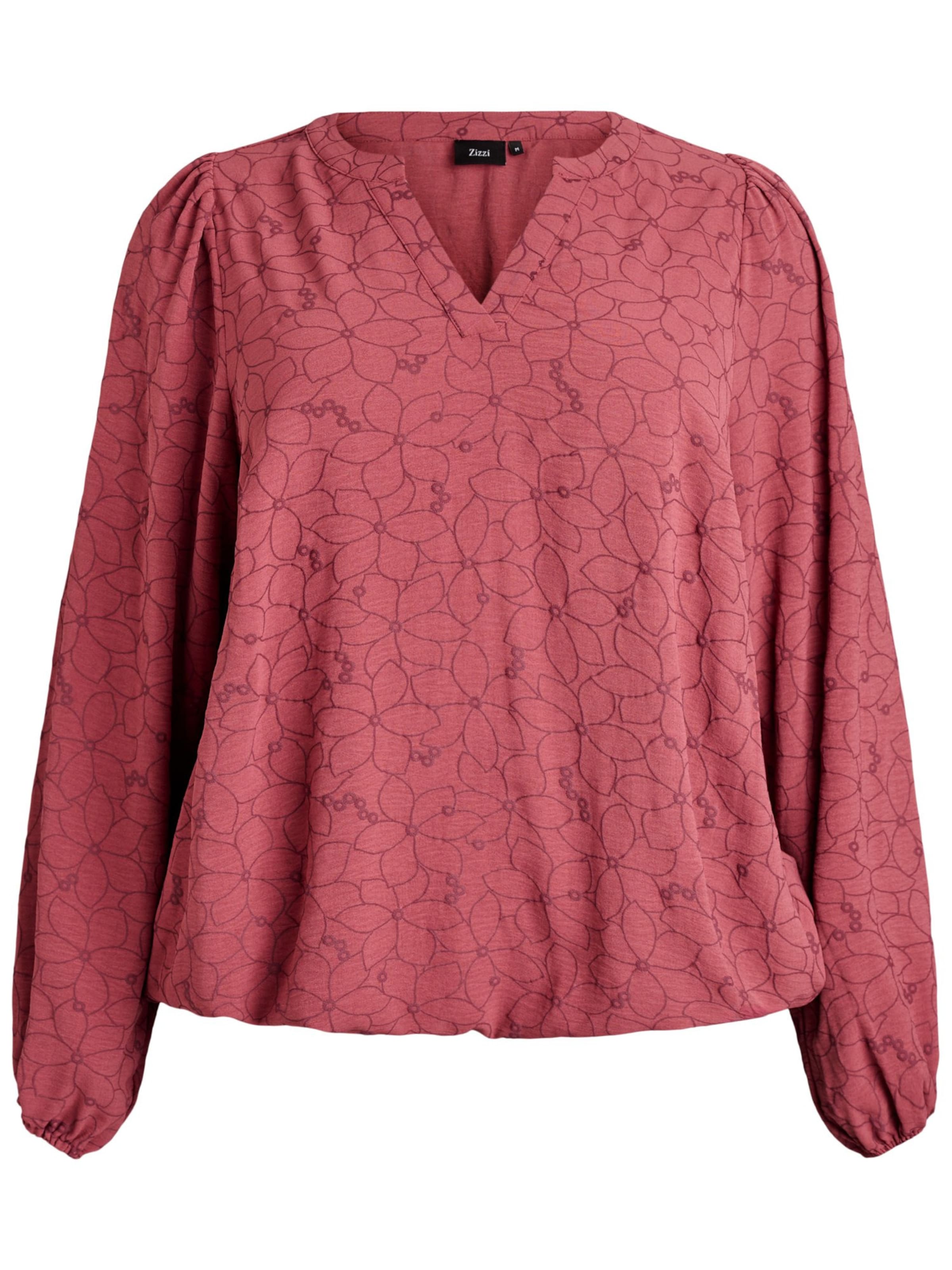 Zizzi Bluse 'Cabine' in Rot: Vorderseite