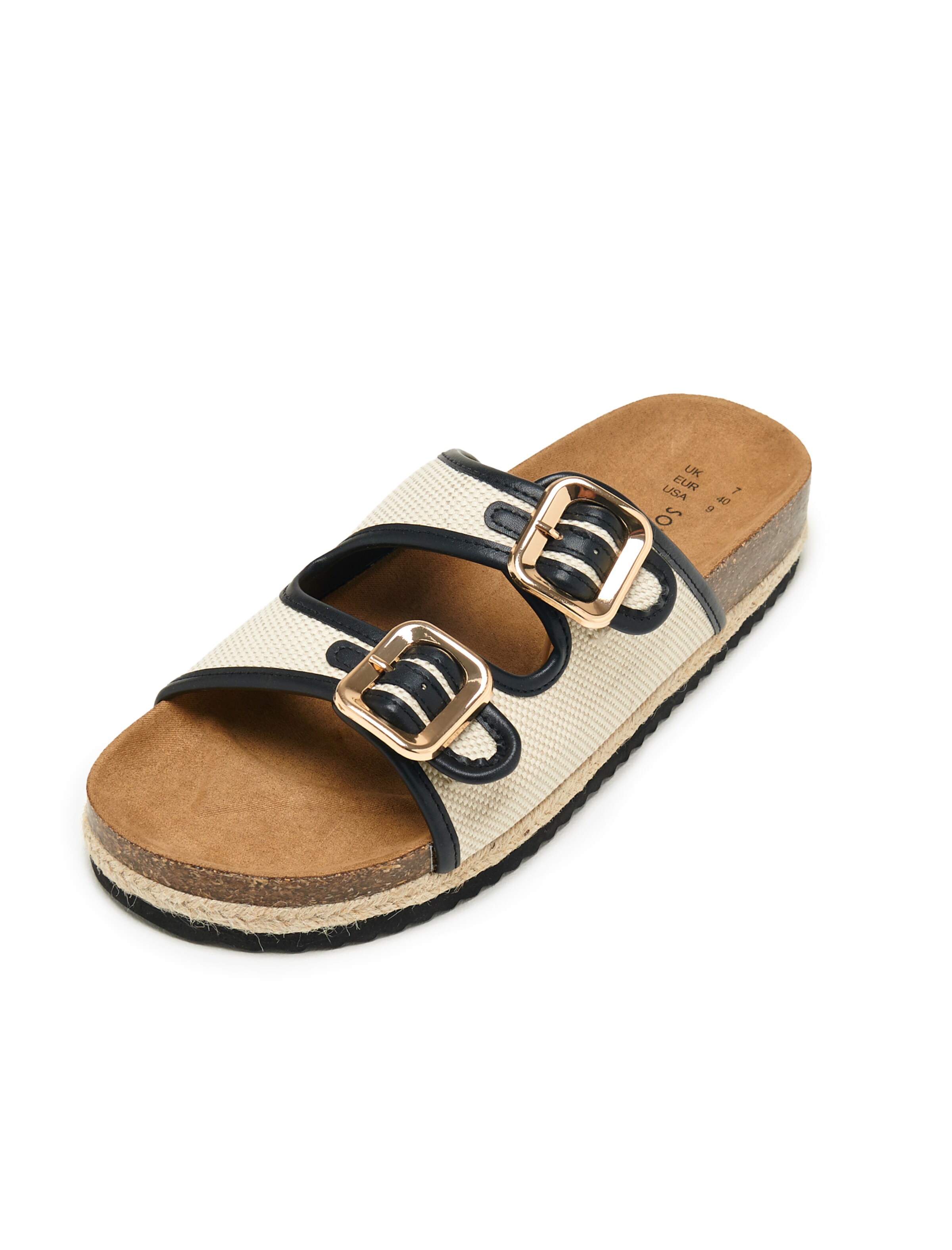 South Beach Sandaler i sort / hvid, Produktvisning