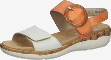 REMONTE Strap Sandals in White: front