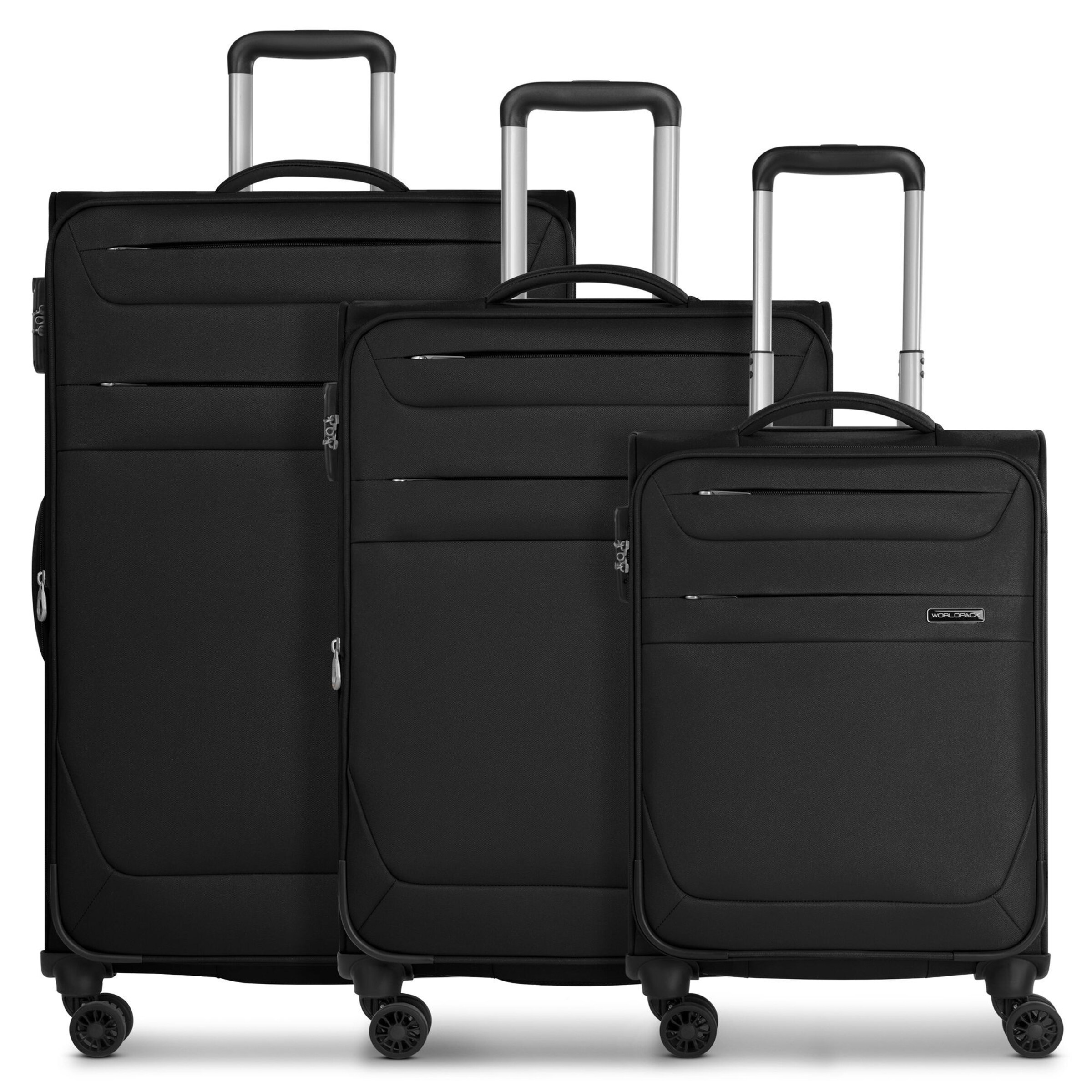 Ensemble de bagages 'Chicago' Worldpack en noir : devant