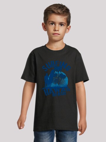 F4NT4STIC Shirt 'Hawaii Surf Beach Summer' in Zwart: voorkant