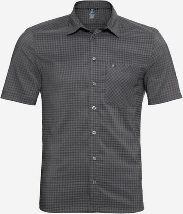 ODLO Comfort fit Athletic Button Up Shirt 'Nikko' in Grey: front