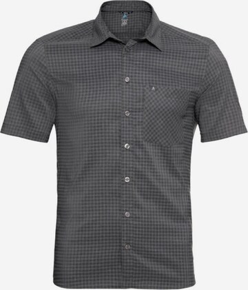 ODLO Comfort fit Athletic Button Up Shirt in Grey: front