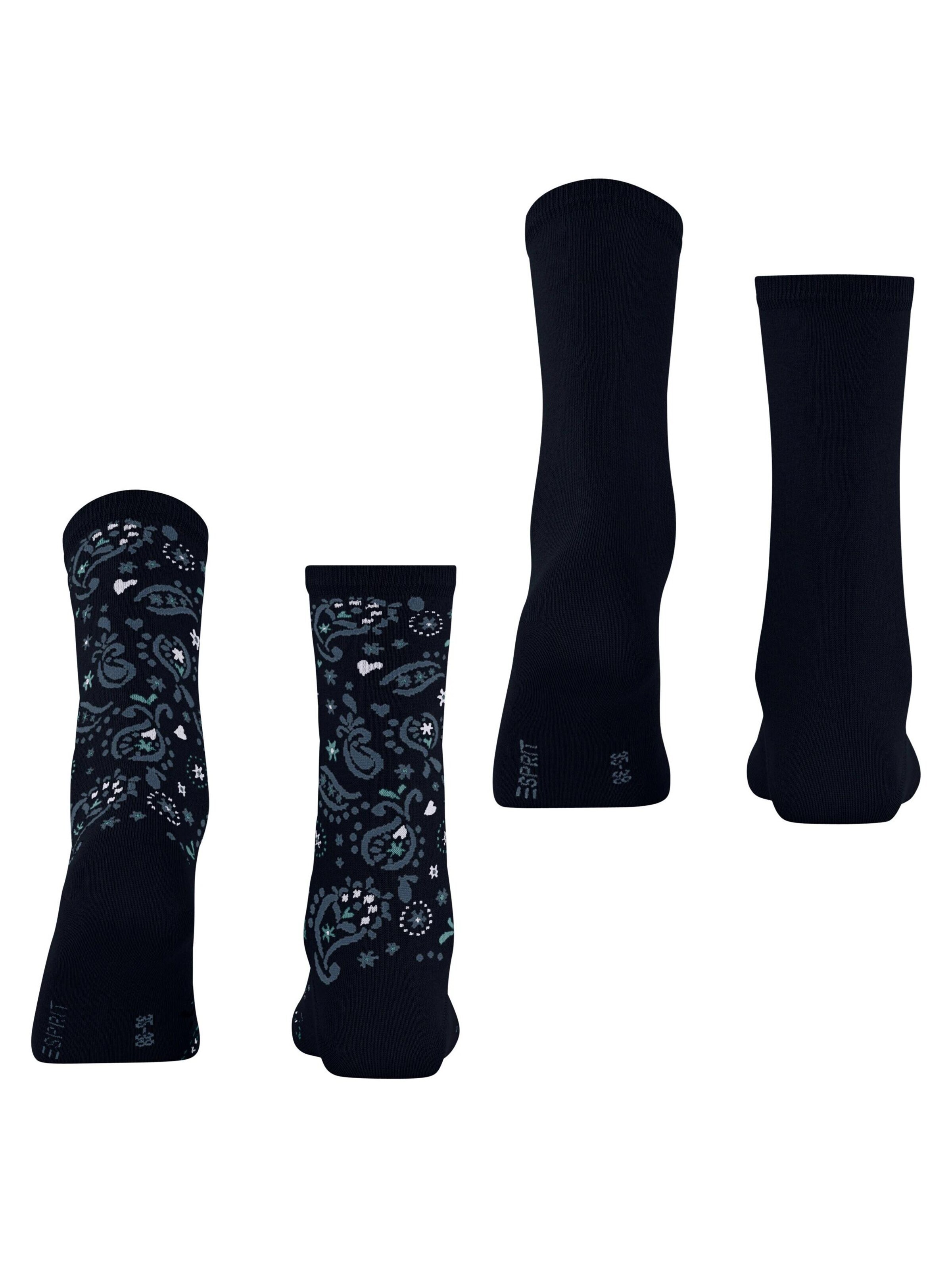 ESPRIT Socken 'Soft Paiyley 2-Pack'‌‌‌‌‌‌‌ in Blau