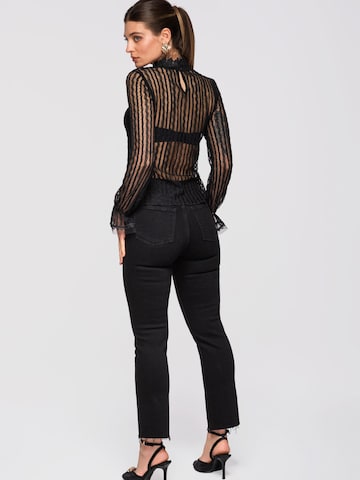 Ombre Bluse‌‌‌‌‌‌‌ in Schwarz