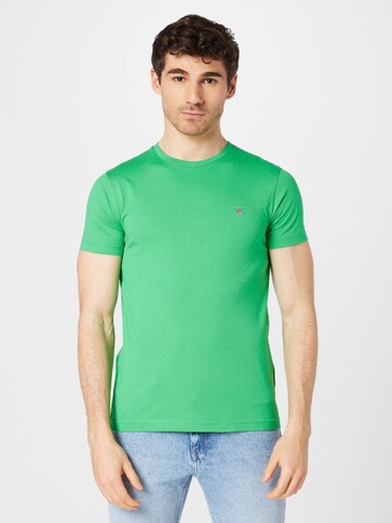 GANT Majica | zelena barva: sprednja stran