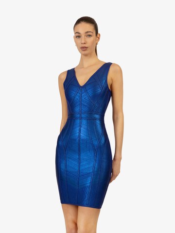 Robe de cocktail Kraimod en bleu : devant