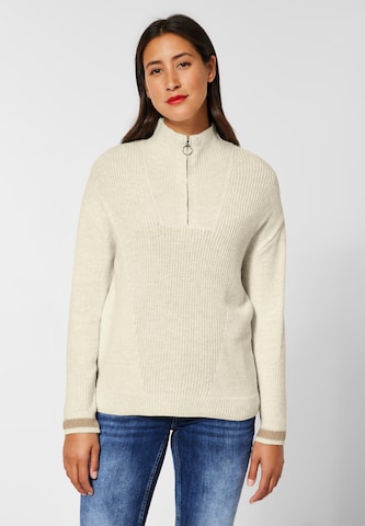 STREET ONE Pullover i hvid: forside