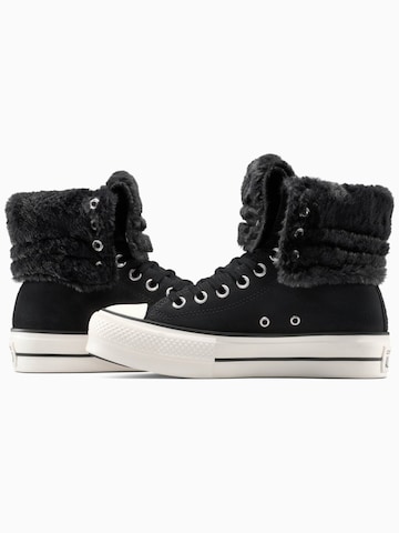 CONVERSE - Zapatillas deportivas altas 'Converse Chuck Taylor All Star Fold-Over Lift Platform' en negro