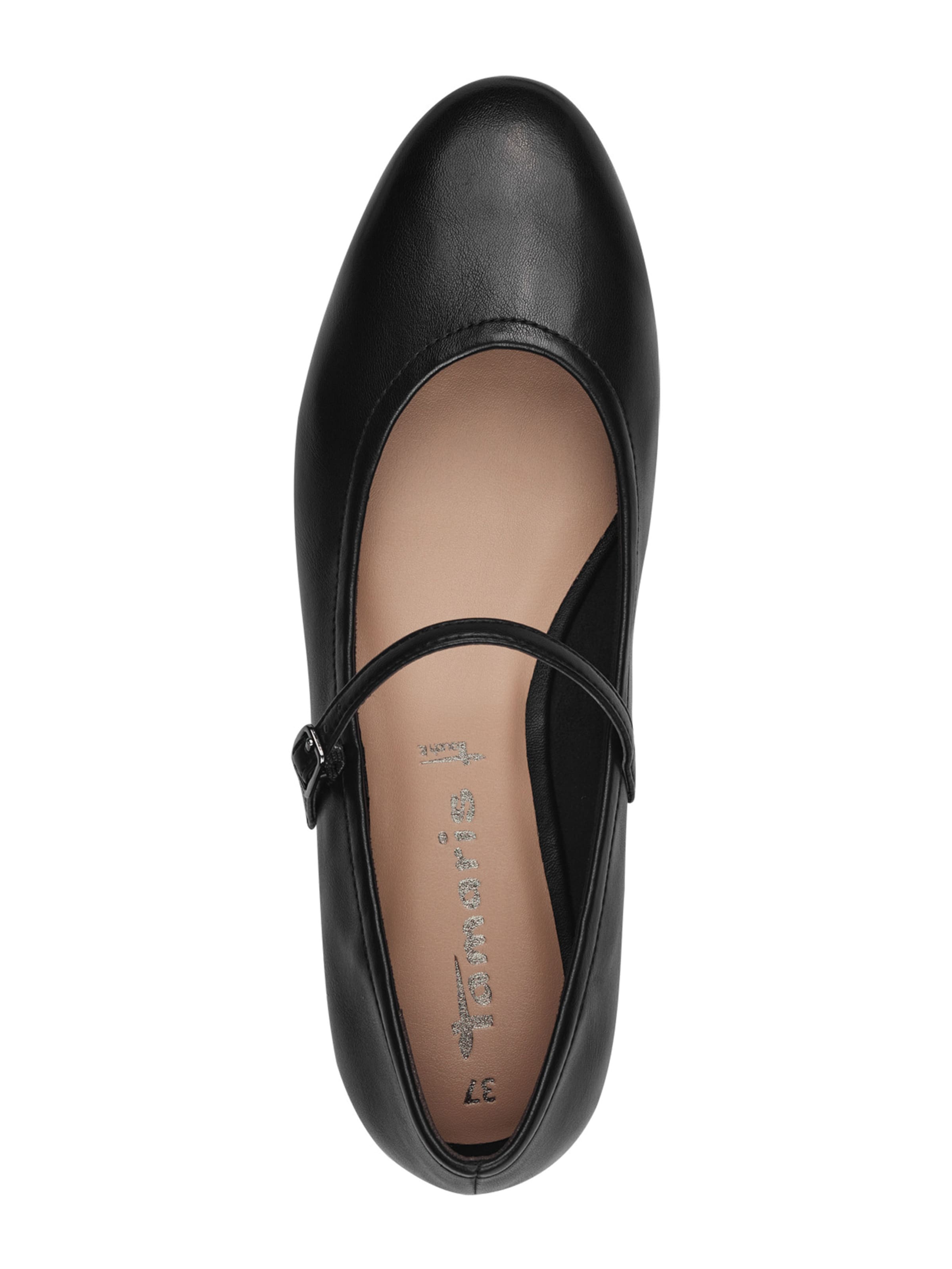 Tamaris Ballet Flats with Strap in Black