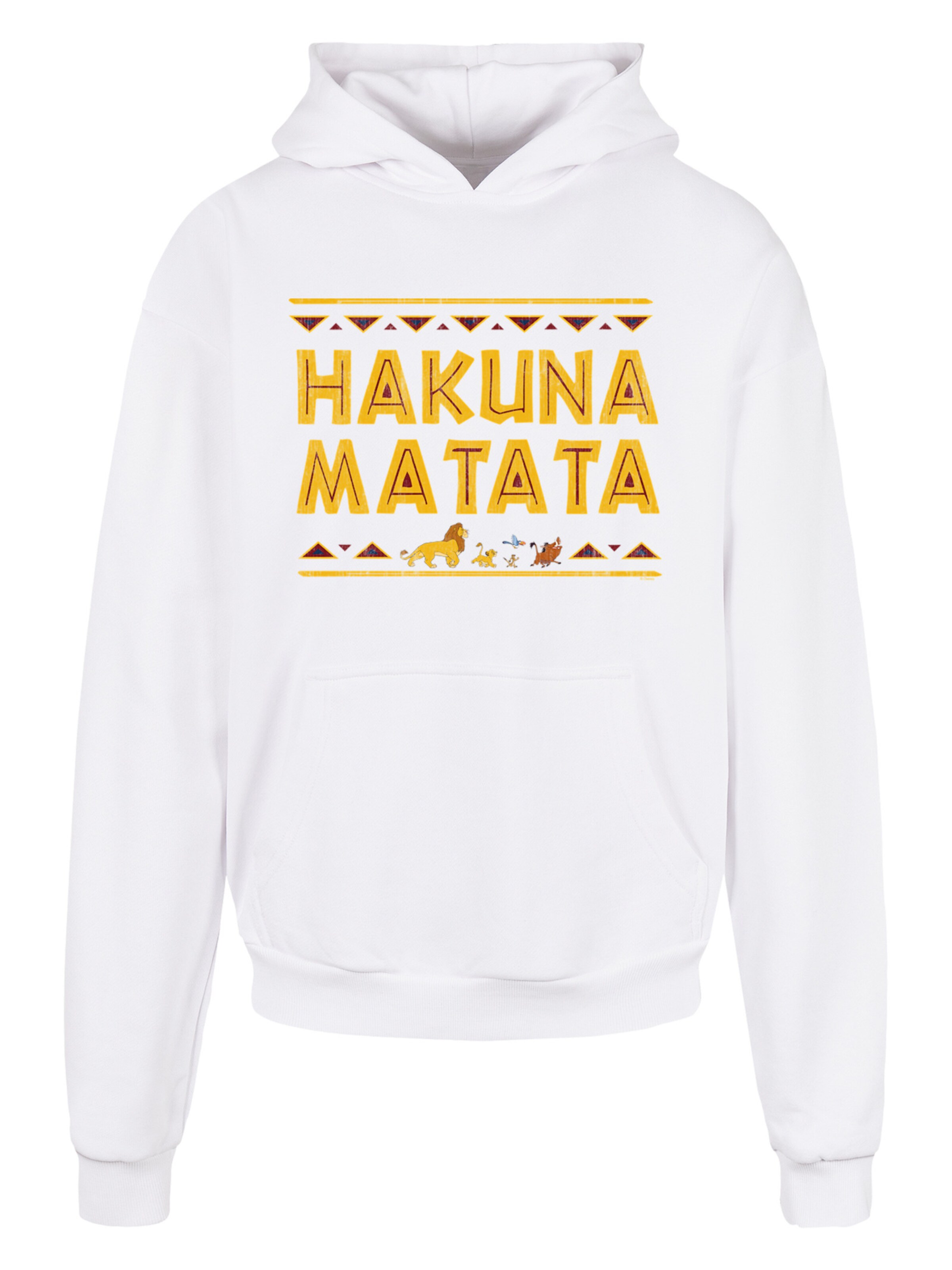 F4NT4STIC Sweatshirt 'König der Löwen Hakuna Matata' in White: front