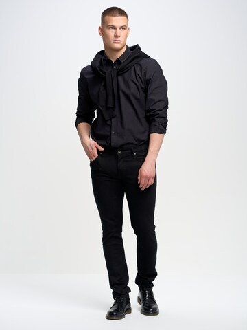 Slimfit Jeans 'Jeffray' di BIG STAR in nero