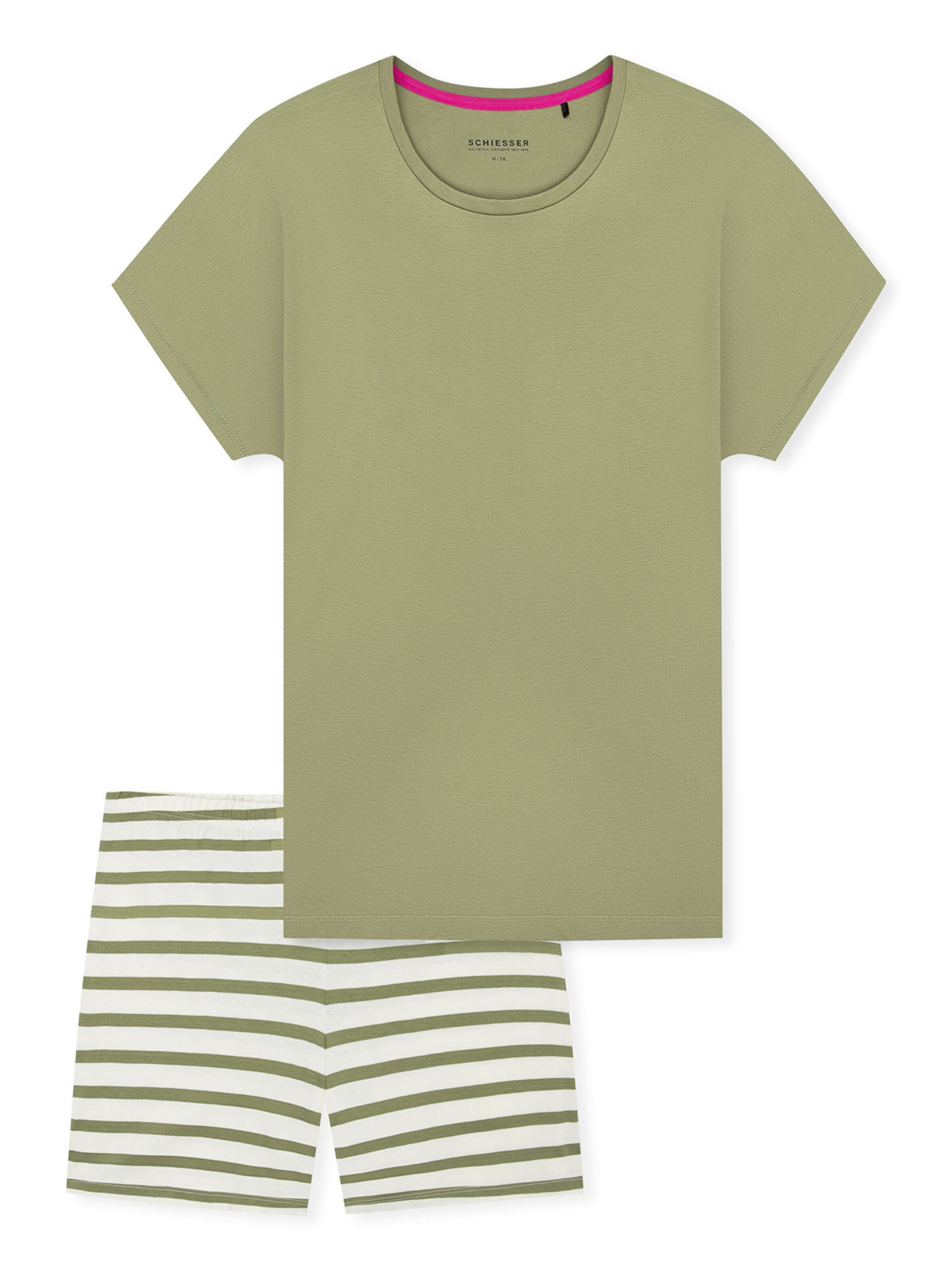 Pyjama ' Casual Essentials ' SCHIESSER en vert : devant