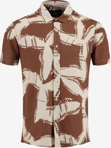 Key Largo Button Up Shirt 'MSH SPARX' in Beige: front