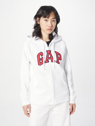 GAP Sweat jacket in White: front