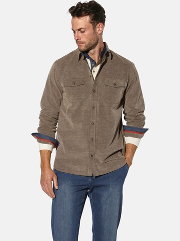 BABISTA Regular fit Button Up Shirt in Brown: front
