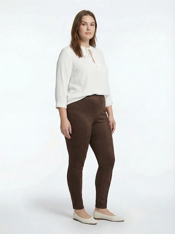 Guido Maria Kretschmer Curvy Skinny Legginsy 'Viviana' w kolorze brązowy
