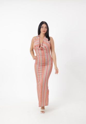 Elara Jurk in Oranje: voorkant