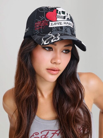 Ed Hardy Cap in Black: front