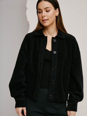 A LOT LESS Between-Season Jacket in Black: front