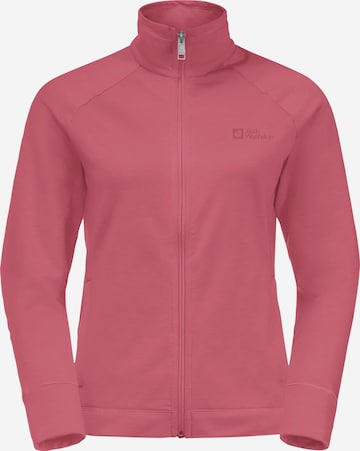 JACK WOLFSKIN Fleece Jacket in Red: front