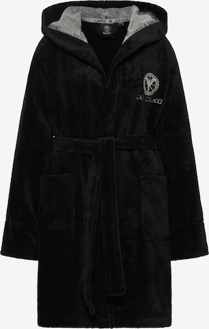 Peignoir court 'Coma' Carlo Colucci en noir : devant