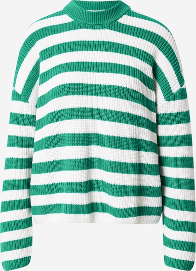 Monki Pullover in grün / weiß, Produktansicht