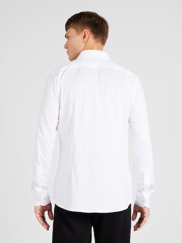 BOSS Black Slim Fit Forretningsskjorte 'Hank' i hvid