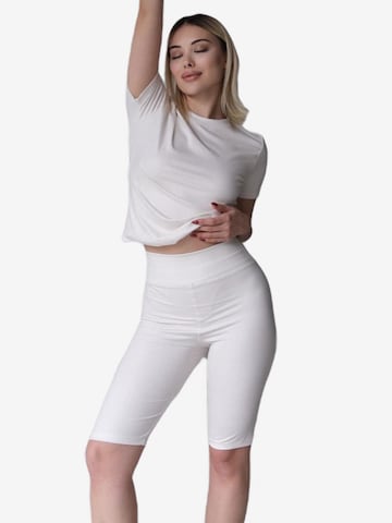 Skinny Leggings C&City en blanc : devant