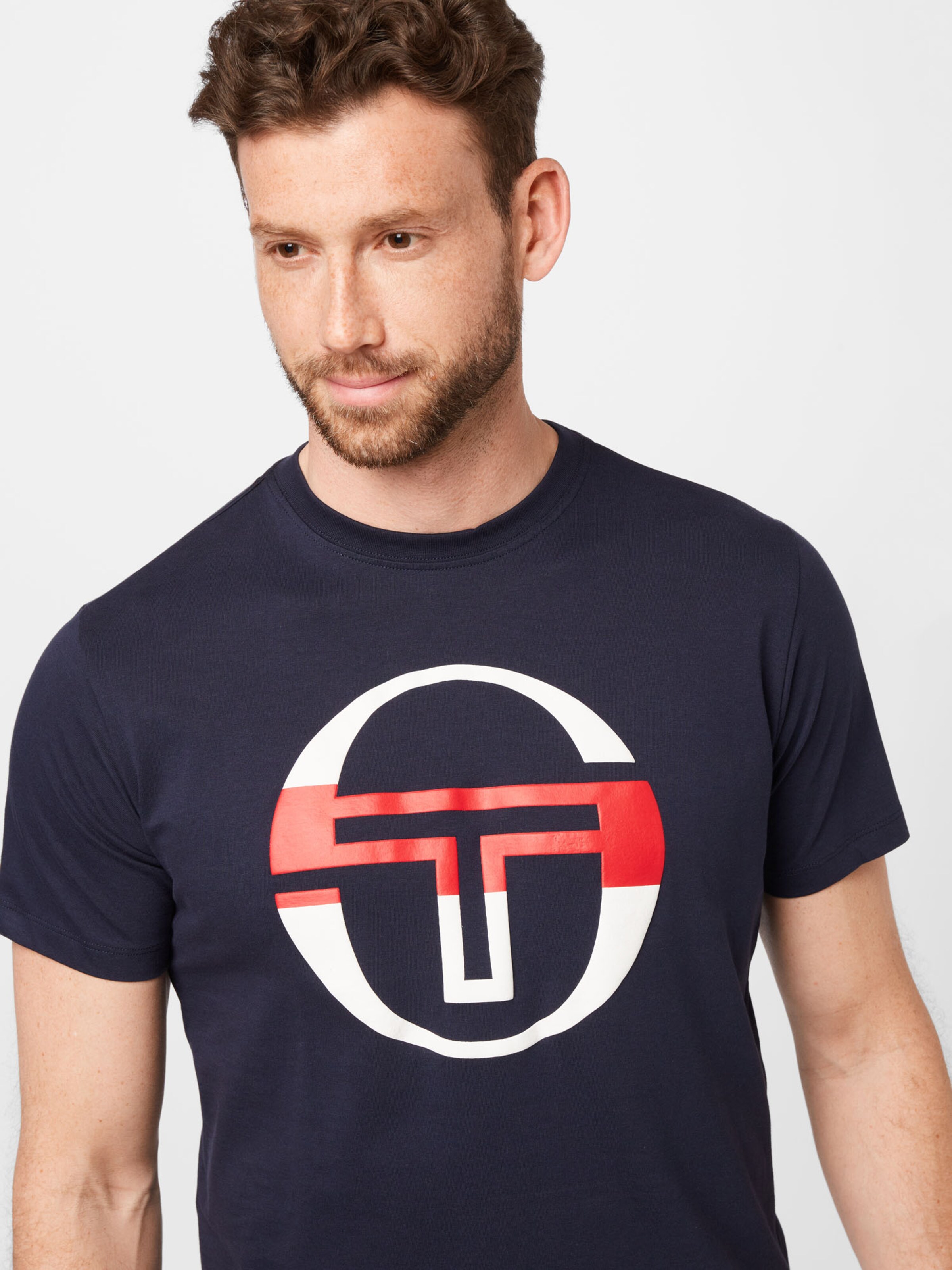 Männer Shirts Sergio Tacchini T-Shirt 'IBERIS' in Navy - XE21680