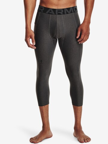 UNDER ARMOUR Skinny Workout Pants in Grey: front