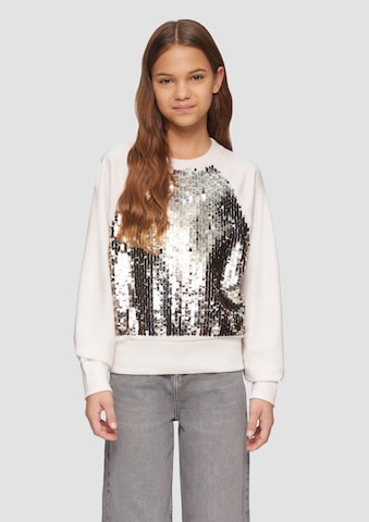 Sweat-shirt s.Oliver en beige : devant