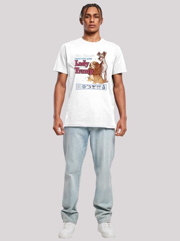 F4NT4STIC T-Shirt 'Disney Susi und Strolch' in Weiß