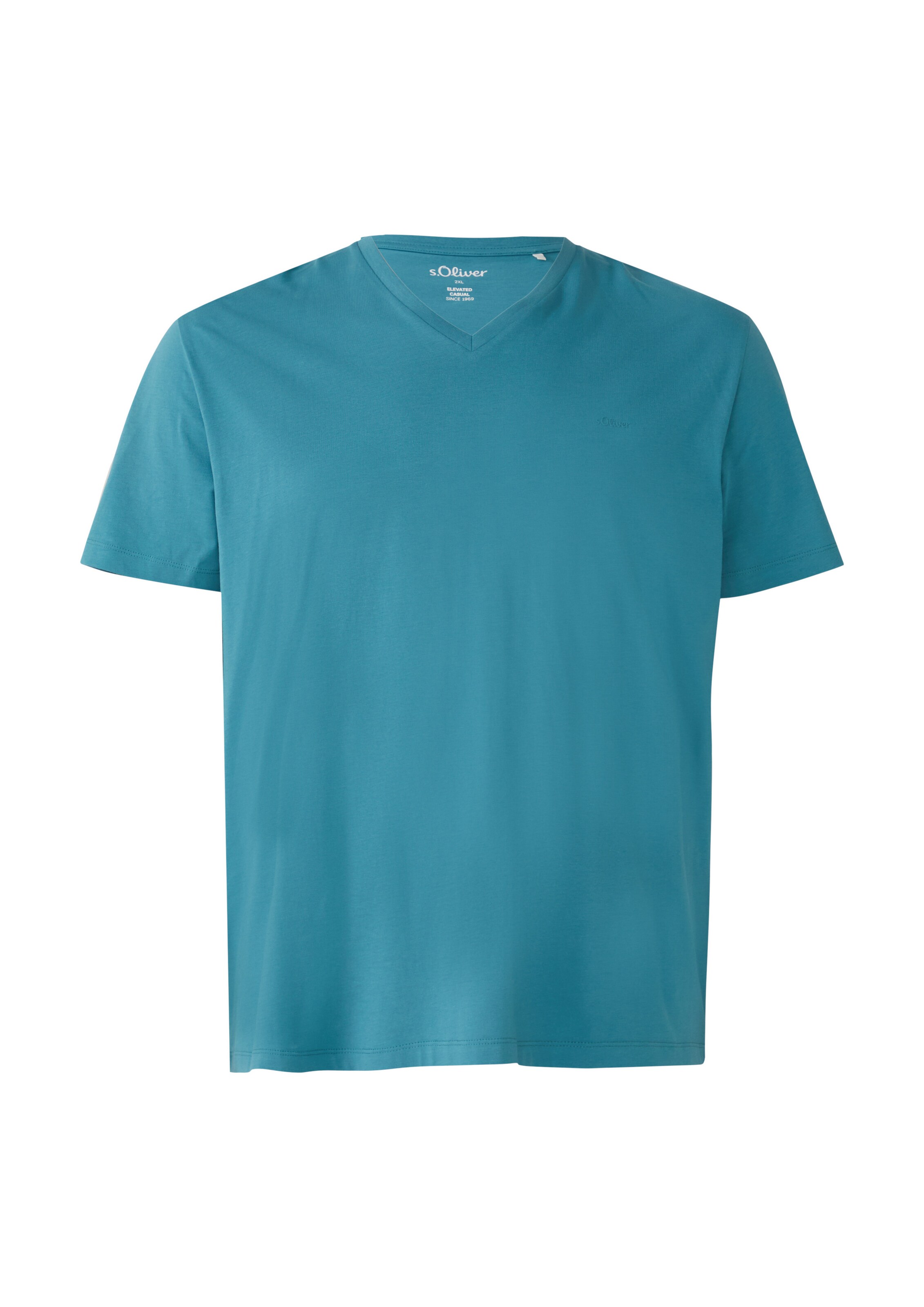 s.Oliver Men Big Sizes Shirt in Green: front